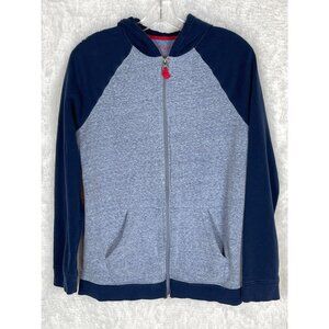 Cat & Jack Boys XL (16) Zip Up Hoodie Dark Blue Light Blue